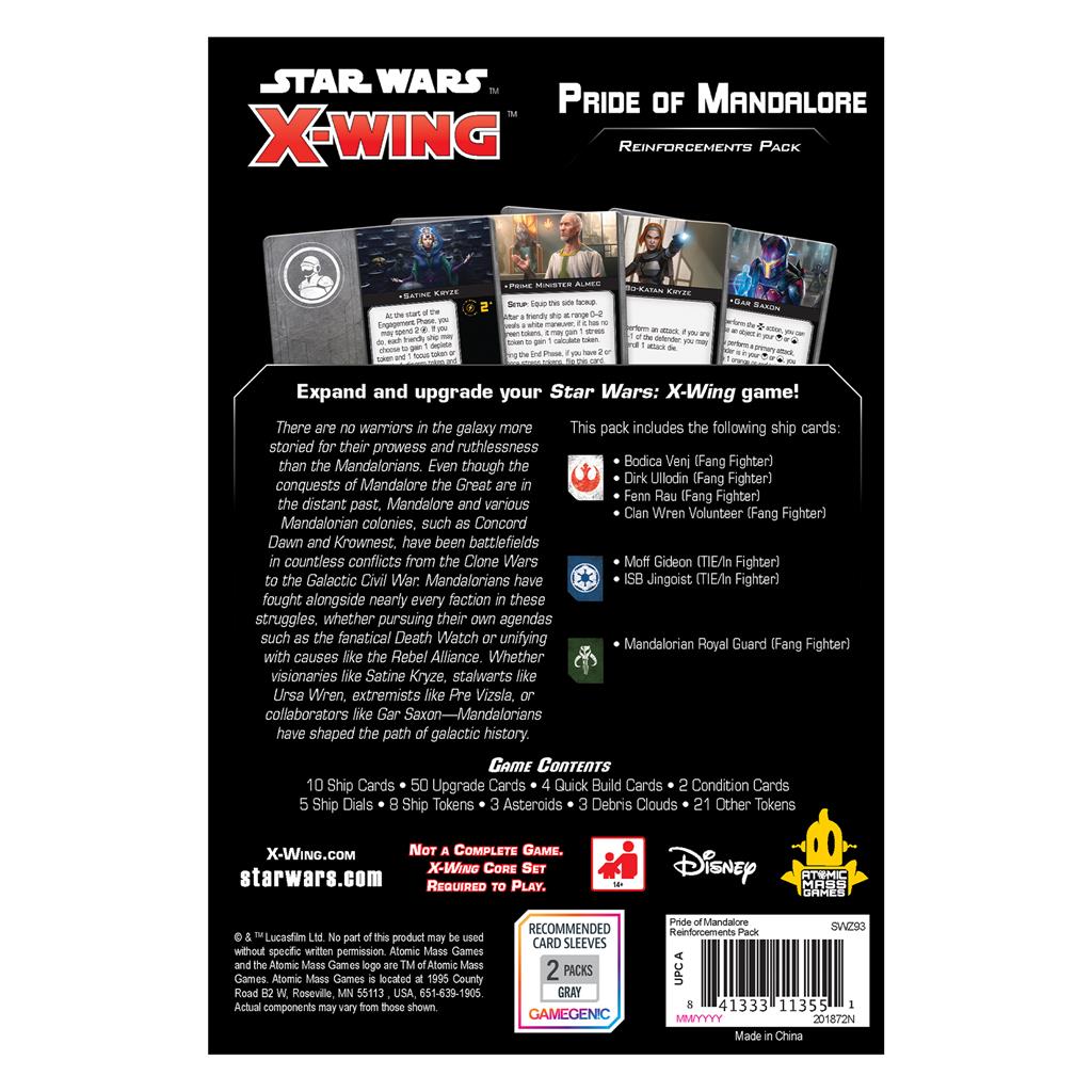 Star Wars : X-Wing Second Edition - Pride of Mandalore Reinforcements Pack